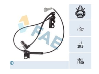 SENSORES DE ABS TOYOTA COROLLA 1.8 16V-2.0 D 01/07/AVENSIS 2.0 06/10 DELANTERO DERECHO_