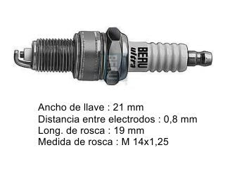 BUJIAS DE ENCENDIDO CHEVROLET/FIAT/FORD/RENAULT/VOLKSWAGEN MOTOR 1.4/1.6/1.8 - PACK X10