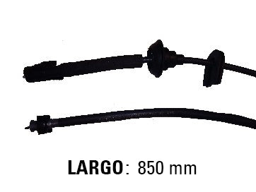 CABLES VELOCIMETRO LIVIANOS FORD FIESTA/COURIER NAFTA 97/.. C/GUARDAPOLVO-SIN SENSOR-LARGO 850MM-C/ACOPLE ORIGINAL Y TUERCA M18
