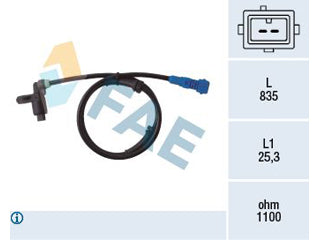 SENSORES DE ABS PEUGEOT 206 1.4 8V-1.6 16V-2.0 16V-2.0 HDI DELANTERO AMBOS LADOS - SENSOR INDUCTIVO_