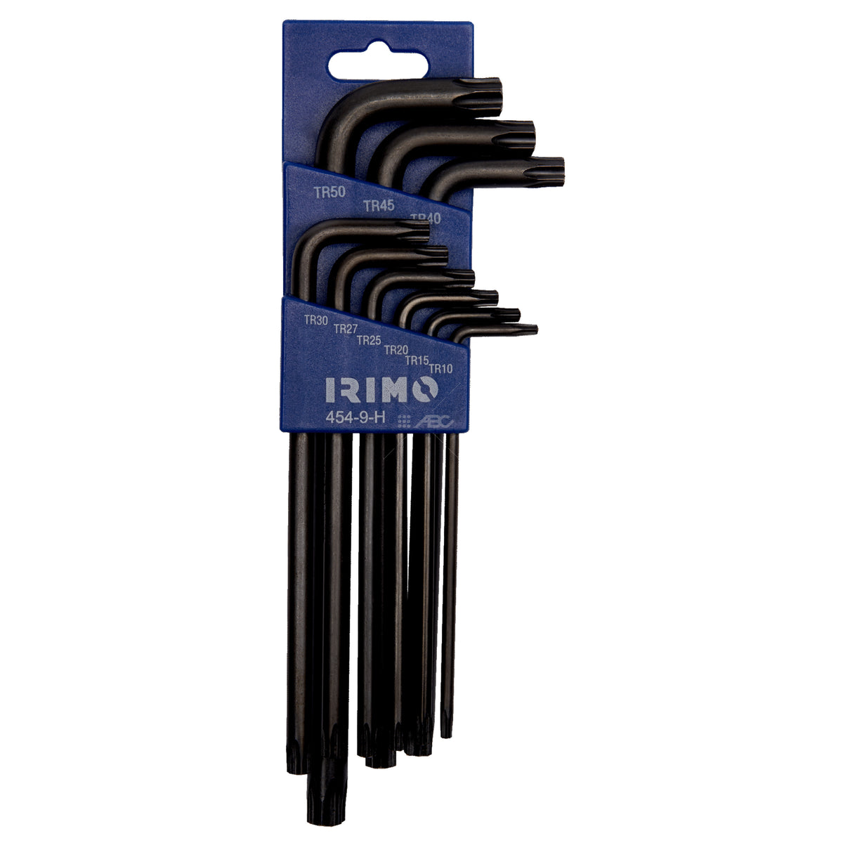 JUEGO DE 9 LLAVES TORX INVIOLABLE EN ORGANIZADOR TR10-50 IRIMO 454-9-H