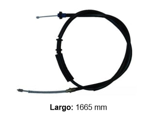 CABLES FRENO DE MANO LIVIANOS FIAT ARGO/CRONOS 1.3 8V-1.8 16V 17/.. FRENO IZQUIERDO A CAMPANA - LARGO 1665 MM_