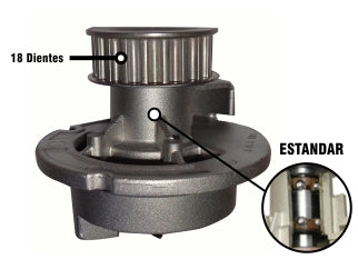 BOMBAS DE AGUA LIVIANOS CHEVROLET CORSA II /MERIVA /MONTANA / FIAT IDEA/PALIO/STRADA/STILO/PUNTO 1.8 8V POLEA 19 DIENTES_