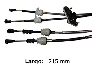 CABLES CAMBIOS - SELECTORA DE CAJA LIVIANOS IVECO DAILY 35S14-40S17-45S17-50C17-55C17-70C17 EURO 5 12/.. DOS CABLES UNIDOS C/GOMA-LARGO 1215 MM