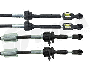 CABLES CAMBIOS - SELECTORA DE CAJA LIVIANOS PEUGEOT 208 1.5 8V 13/17-1.6 16V 13/20 CAJA MA - DOS CABLES UNIDOS CON GOMA - LARGO 1165 MM_