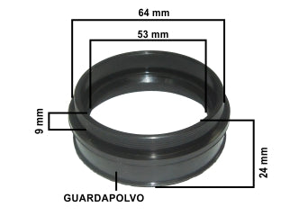 RETENES VARIOS TOYOTA HILUX 05/11 RUEDA TRASERA EXTERIOR 54.00X64.00X9.00/24.00 MM_