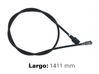 CABLES VELOCIMETRO LIVIANOS RENAULT 18/FUEGO 83/.. CAJA 5 VELOCIDADES-SIN GUARDAPOLVO-CON BULBO Y ACOPLE PLASTICO-LARGO 1411 MM