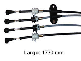 CABLES CAMBIOS - SELECTORA DE CAJA LIVIANOS FORD ECOSPORT 1.6-1.4 TDCI 4X2 10/12 DOS CABLES UNIDOS CON GOMA - LARGO 1730 MM_