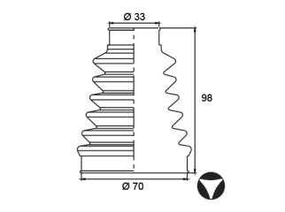 KIT FUELLES TRANSMISION PEUGEOT 206 99/13/307 01/12 / CITROEN C3 03/.. CAJA 33X70X98MM_