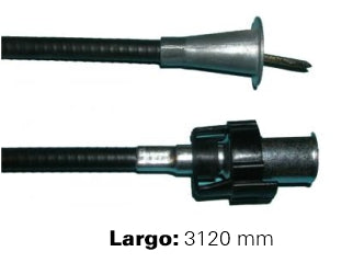 CABLES VELOCIMETRO LIVIANOS FORD SIERRA 1.6-2.3-XR4 2.3 CAJA 5 VELOCIDADES - LARGO 3120 MM - CON ACOPLE ORIGINAL Y BOQUILLA - FR