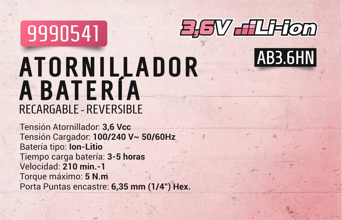 ATORNILLADOR A BATERIA 3,6V-7pcs PI