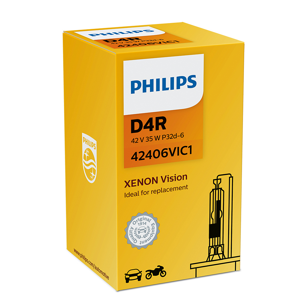 LAMPARA DE XENON PHILIPS D4R (42406) 42V 35W P32D-6 XENON VISION - USO UNIVERSAL