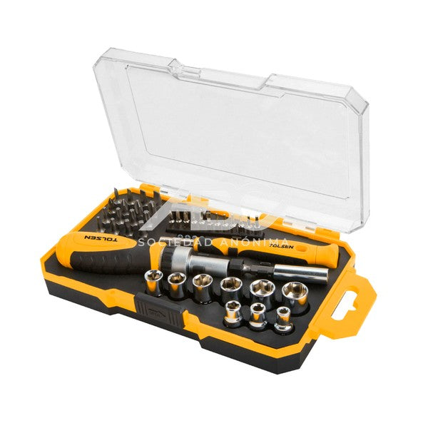 DESTORNILLADOR CON PUNTAS INTERCAMBIABLES 42 PZ TOLSEN 015-20041