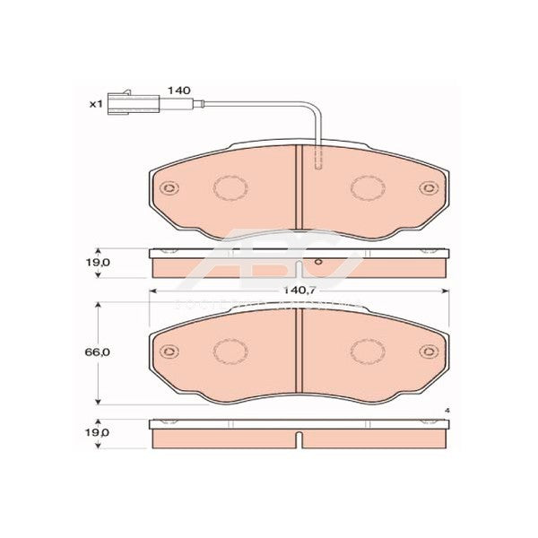PASTILLAS DE FRENO - PAST. DEL JUMPER/DUCATO/BOXER BOSCH 0986BB0933