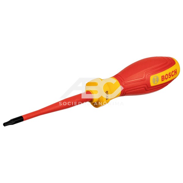 DEST. TORX VDE TX 10 X 75MM EN COLOR PLATA, AMARILLO Y ROJO DESARROLADA PARA ELECTRICISTAS BOSCH 1600A02NC5