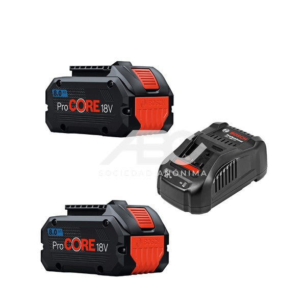 STARTER KIT PROCORE 18V 2* 8,0 AH + GAL 1880 BOSCH 1600A036YC