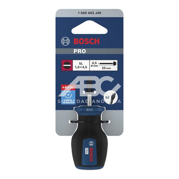 1 PIEZA DESTORNILLADOR CORTO PRO SL 1.0 × 4.5 × 25 MM BOSCH 1600A03J49
