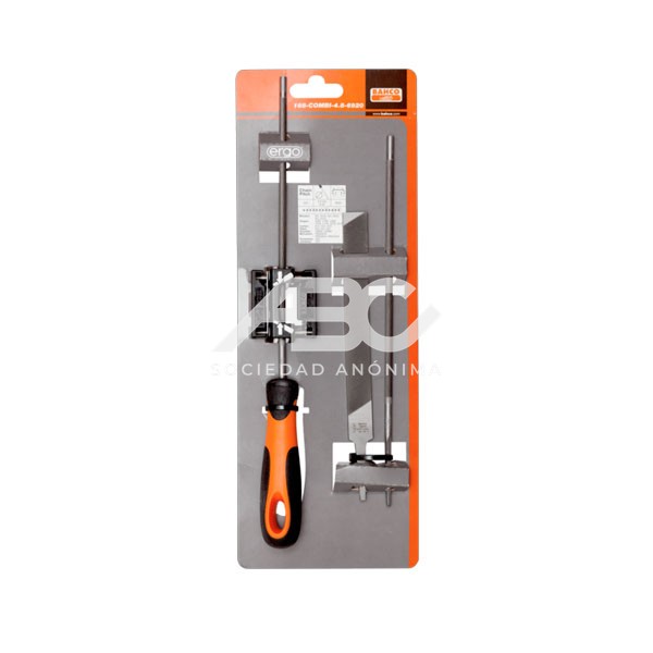 KIT DE AFILADO COMBINADO QUE INCLUYE DOS LIMAS REDONDAS PARA CADENA DE MOTOSIERRA DE 8" Y UNA BAHCO 168-COMBI-4.8-6920