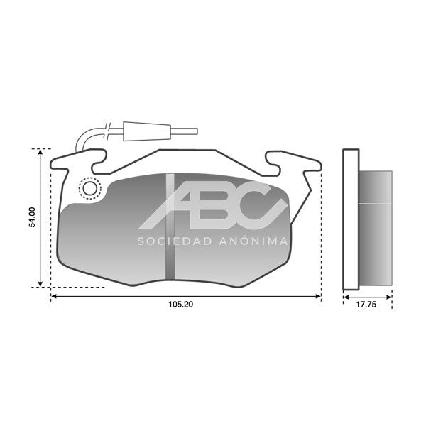 PASTILLAS DE FRENO - PAST DEL C15/P106/CLIO/R19/R11 PLASBESTOS 22062