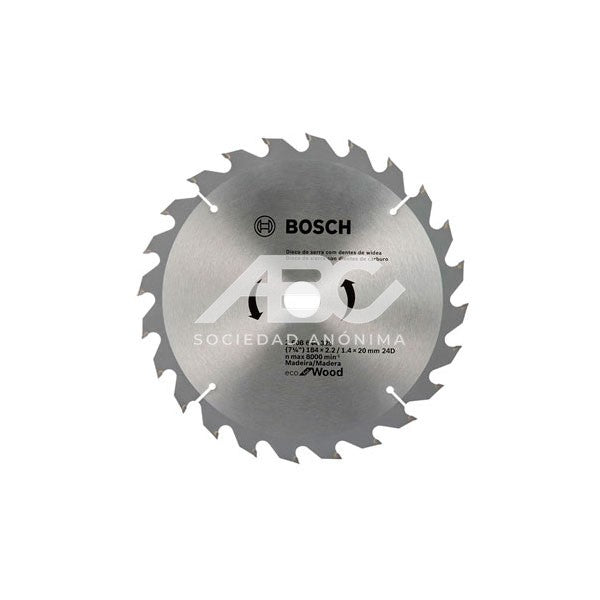 DISCO DE SIERRA CIRCULAR - 254MM 10' - 60 DIENTES ATB - ECO FOR WOOD BOSCH 2608644336