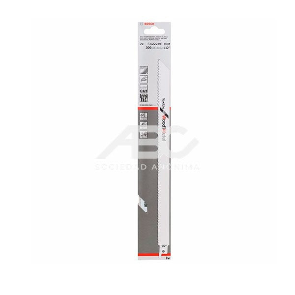S1222VF - MADERA CON CLAVOS/ METAL, CHAPAS DE METAL, PERFILES DE ALUMINIO - X2U BOSCH 2608656043