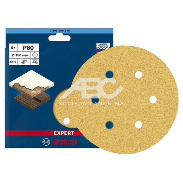 DISCO DE LIJA EXPERT C470 ANTIEMPASTE BOSCH 2608900815