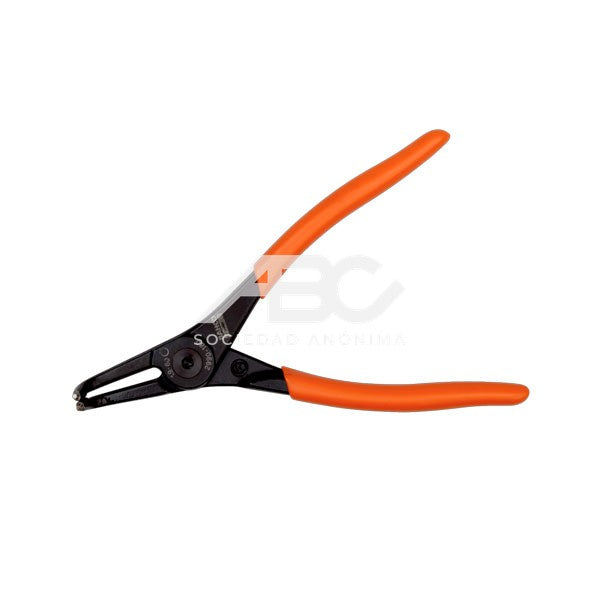 PINZA PARA ARANDELAS EXTERIORES MORDAZA CURVA 90º DE ACERO CROMO VANADIO MANGO RECUBIERTO DE BAHCO 2990-125