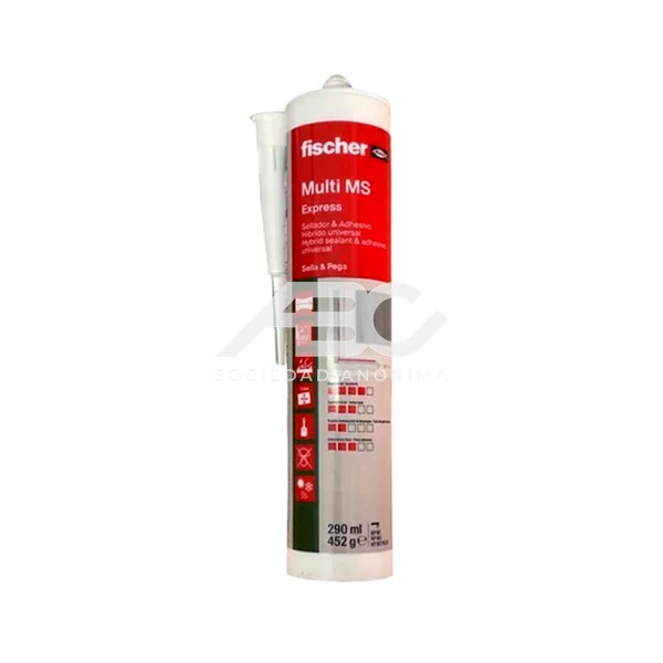SELLADOR ADHESIVO MS BLANCO 290ML BASE QUIMICA HIBRIDA CONTENIDO POR CAJA 12 UNIDADES, FISCHER 538111