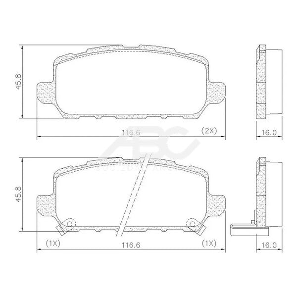 PASTILLAS DE FRENO TRASERA HR-V - ACCORD IX 2014 > PLASBESTOS 83576