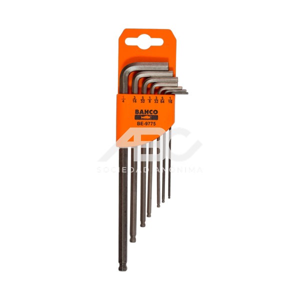 LLAVES HEXAGONALES JUEGO CON PUNTA ESFERICA BAHCO BE-9775