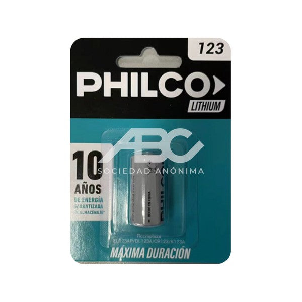 PILA PHILCO BLISTER CR123 X 1 UNIDAD 94CR123AB1