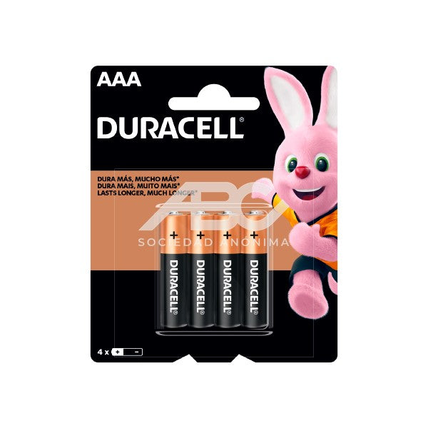 PILA DURACELL C&B ALCALINA AAA BLISTER X 4UN 41333001098
