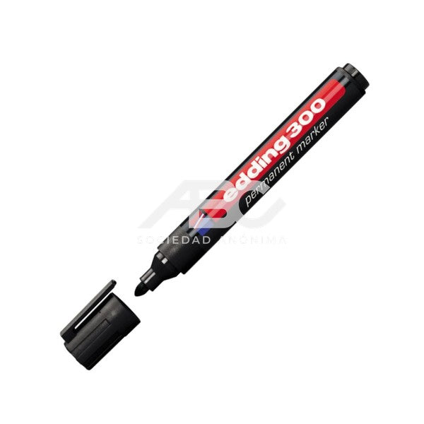 MARCADOR EDDING PERMANENTE E300, CUERPO PLÁSTICO RECARGABLE 2936001 - PACK X10