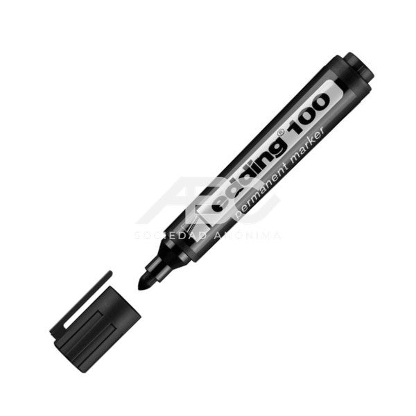 MARCADOR EDDING PERMANENTE E100, CUERPO PLÁSTICO 2950001 - PACK X10