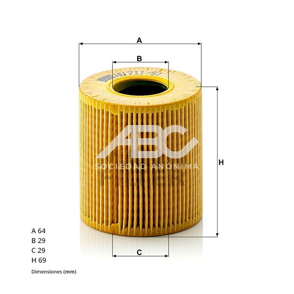 FILTRO DE ACEITE CITROEN PEUGEOT MANN HU 711/51 X