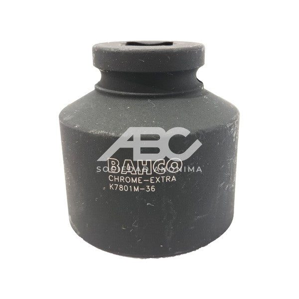 BOCALLAVES DE IMPACTO CUADRO 1/2" CON PERFIL HEXAGONAL MÉTRICO Y ACABADO FOSFATADO SERIE CORTA BAHCO K7801M-36