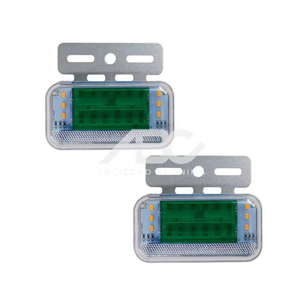 JUEGO DE FAROS LED LATERALES - 24V - VERDE POLI 26271