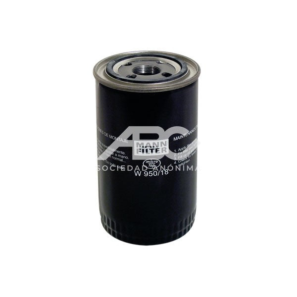 FILTRO DE ACEITE CASE CONSTRUCTION CASEIH (CNH GLOBAL) CHAMPION CLARK EQUIPMENT CUMMINS DAEWOO MANN W 950/18