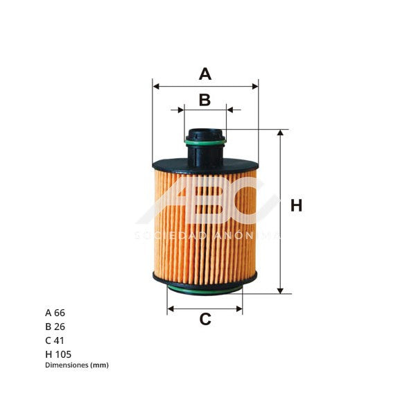 FILTRO DE ACEITE FIAT, CHEVROLET, ALFA ROMEO - EQUIVALENCIA MANN: HU712/11X WIX WL7464