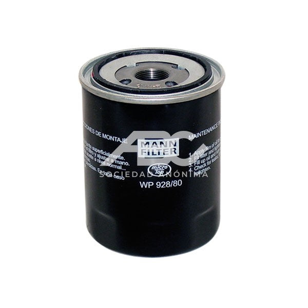FILTRO DE ACEITE TOYOTA MAZDA MANN WP 928/80