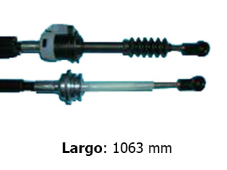 CABLES CAMBIOS - SELECTORA DE CAJA LIVIANOS RENAULT MEGANE II/SCENIC II 2.0 16V 02/.. CAJA DE 5TA - INSERCION - CABLE LARGO - LARGO 1063 MM - F