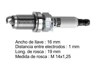 BUJIAS DE ENCENDIDO VOLKSWAGEN GOL POWER 1.4/GOL TREND/VOYAGE/FOX/SURAN/SAVEIRO 1.6 8V/VENTO 2.0 8V-2.5 - PACK X10