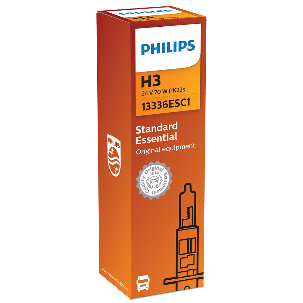 LAMPARA HALOGENA PHILIPS H3 (13336) 24V 70W PK22S - USO UNIVERSAL