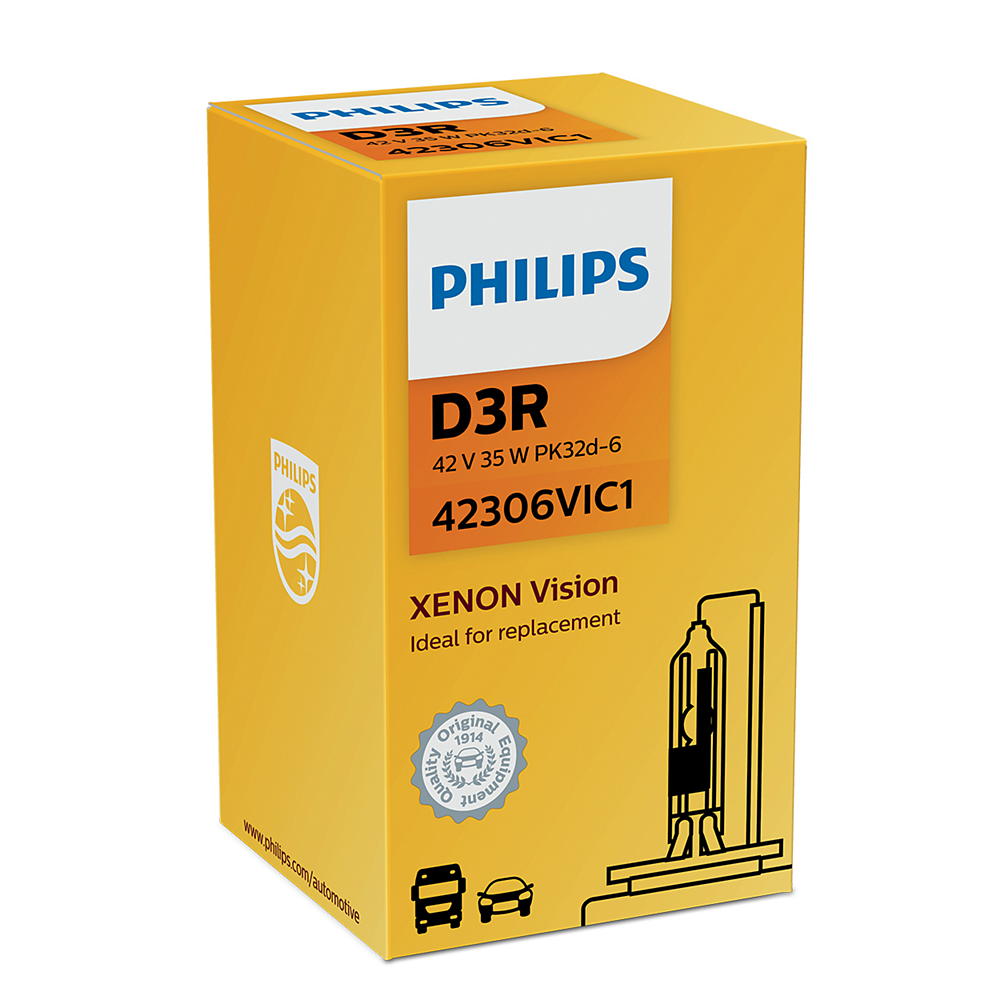 LAMPARA DE XENON PHILIPS D3R (42306) 42V 35W PK32D-6 XENON VISION - USO UNIVERSAL