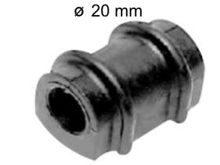 BUJES DE SUSPENSION LIVIANOS PEUGEOT 205 90/00 BUJE BARRA ESTABILIZADORA 20X55X38 MM - POLIURETANO NEGRO - PACK X2