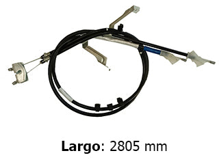 CABLES FRENO DE MANO LIVIANOS FORD ECOSPORT KD 4X4 12/.. FRENO TRASERO - DOS CABLES UNIDOS CON CHAPA - LARGO 2805 MM - FREMEC 4459