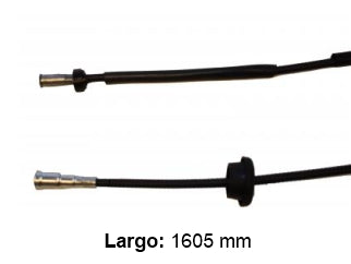 CABLES VELOCIMETRO LIVIANOS CHEVROLET D20 MAXION S4T 92/96 CON AA - CON GUARDAPOLVO - LARGO 1605 MM - CON BOQUILLA Y ROSCA M18 -