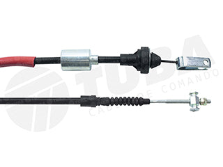 CABLES DE EMBRAGUE LIVIANOS PEUGEOT 505 SIN ALEMITE - CON ROSCA Y MANGUITO HEXAGONAL - LARGO 820 MM_