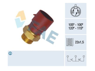 BULBOS TEMPERATURA ELECTROVENT CHEVROLET CORSA 1.4-1.6/ASTRA 2.0-2.2/VECTRA 2.0/COMBO 1.7 D 105-100/120-115_