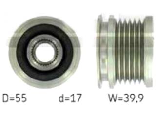 POLEAS DE MARCHA LIBRE VOLKSWAGEN AMAROK 2.0 Tdi/PASSAT/POLO/AUDI Q5 17x49x40 6pk_